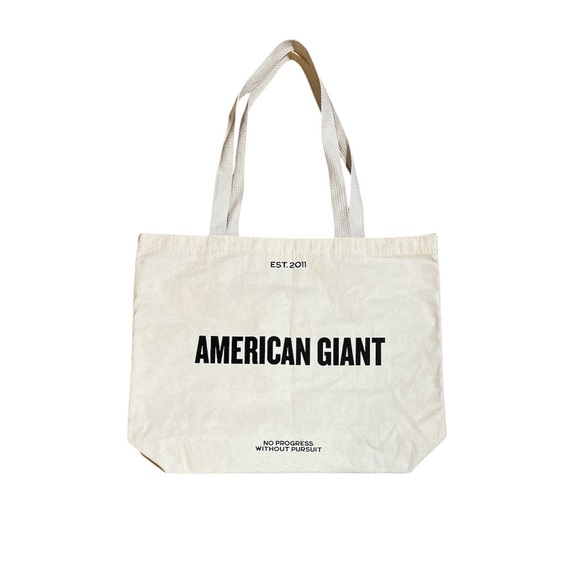 NWOT American Giant Graphic Canvas Tote Bag OS - Picture 1 of 13